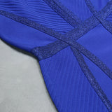 Blue Straps Halter V-Neck Homecoming Dresses