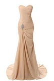 Sweetheart Mermaid Long Evening Dresses Formal Prom Dresses