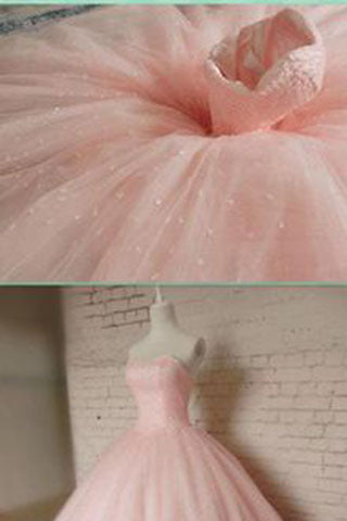 Pink Beading Long Charming Evening Dress Prom Dress