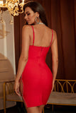 Sexy Red Spaghetti Straps Short Homecoming Dress