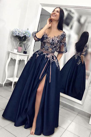 products/A_line_Blue_Prom_Dresses_with_High_Slit_Short_Sleeve_Satin_with_Pockets_Evening_Dresses_PW676.jpg