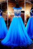 A Line Tulle evening Prom Dress On Sale Prom Dress