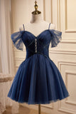 A-line Sweetheart Tulle Homecoming Dress LJ0570