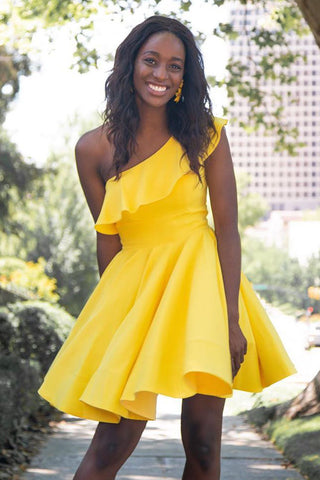 products/One_Shoulder_Yellow_Satin_Ruffled_Above_Knee_Short_Prom_Dresses_Formal_Dresses_H1207.jpg