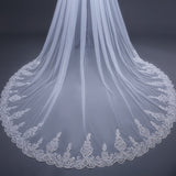 Cathedral Tulle Lace Ivory Wedding Veil Bridal Veil Wedding Veil PW288