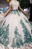 White Ball Gown Off the Shoulder Beads Sweetheart Quinceanera Dresses with Green PW785