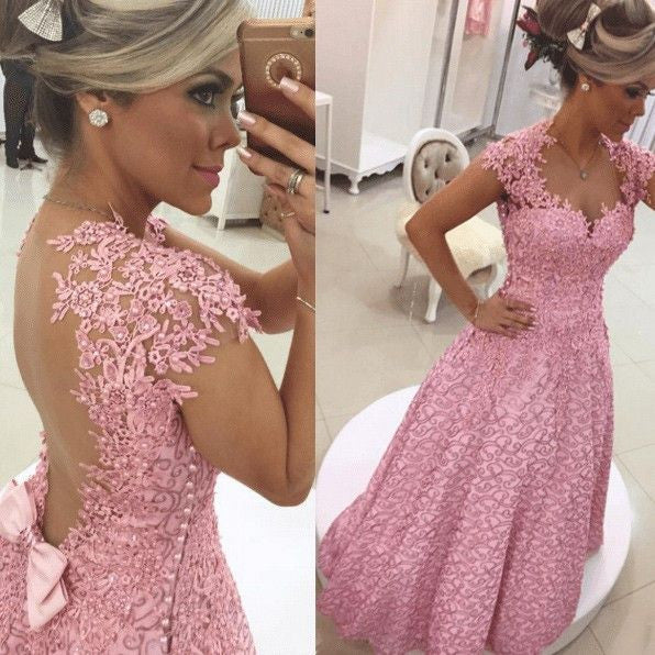 Gorgeous A Line Sweetheart Backless Sweetheart Lace Prom Dress