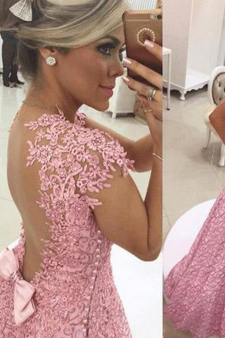 Gorgeous A Line Sweetheart Backless Sweetheart Lace Prom Dress