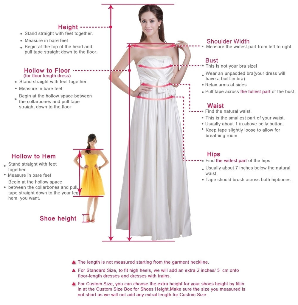 V-Neck Beading Bodice Floor Length Split Prom Dresses Evening Dresses PM554