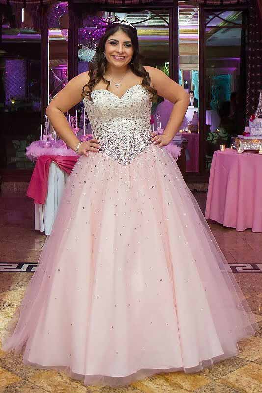 Strapless Ball Gown Beads Pink Sweetheart Plus Size Lace up Sleeveless Evening Dresses uk PM886